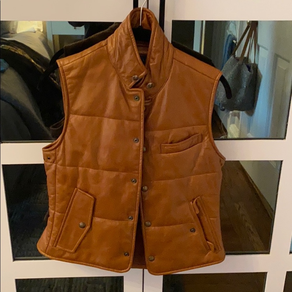 Ralph Lauren Brown Leather Vest—Gorgeous & Supple